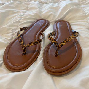 J. Crew Flip Flops Tortoise Shell Print Size 11